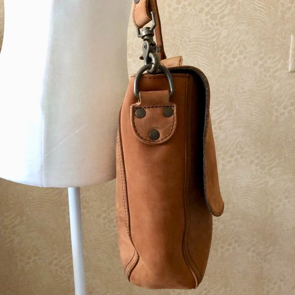 BUFFALO JACKSON TRADING CO. Denver Leather Messenger Laptop Bag Brown main image 7